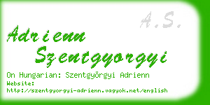adrienn szentgyorgyi business card